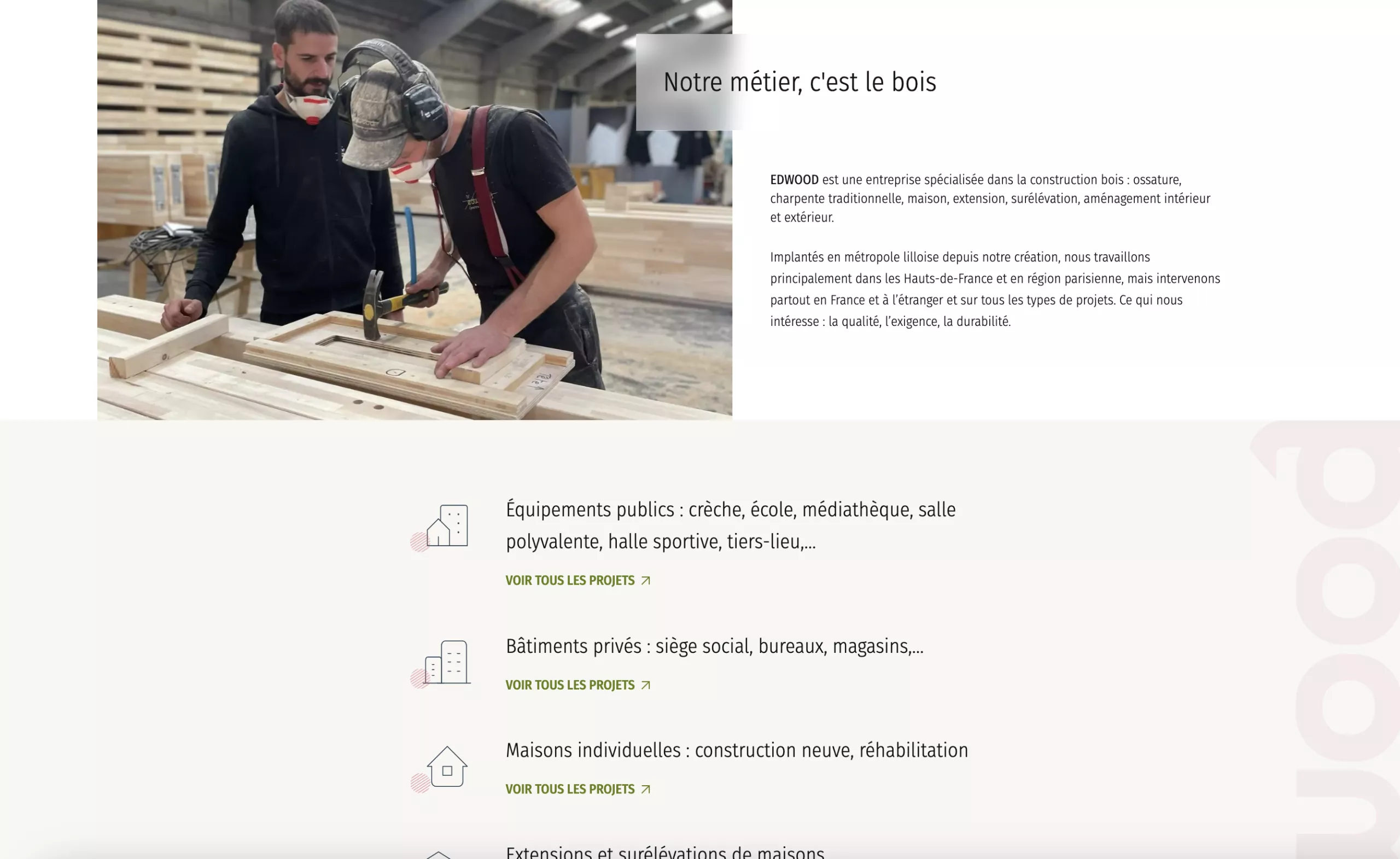 Notre métier, c'est le bois